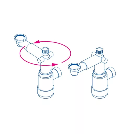 Mosdó szifon teleszkópos