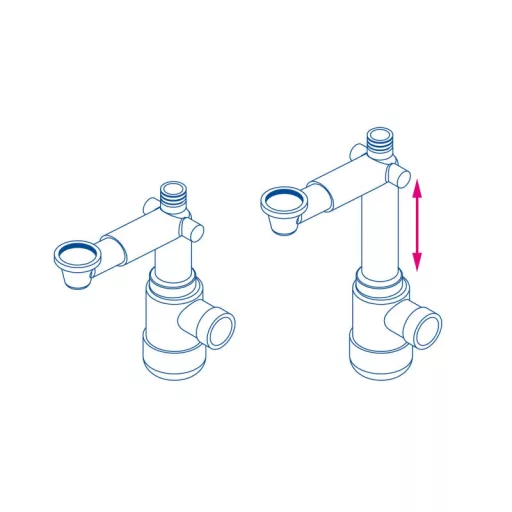 Mosdó szifon teleszkópos