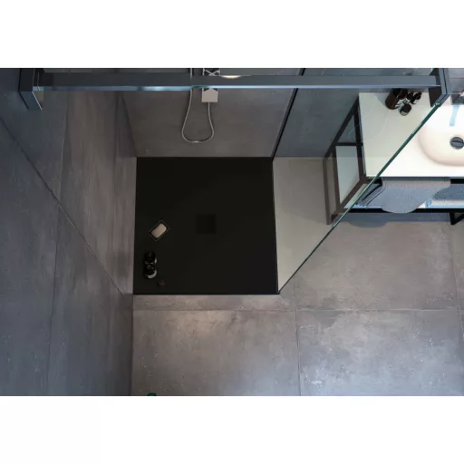 Smart Slate Negro zuhanytálca 80x120