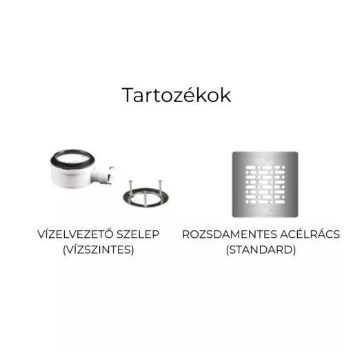 Smart Slate Negro zuhanytálca 90X90