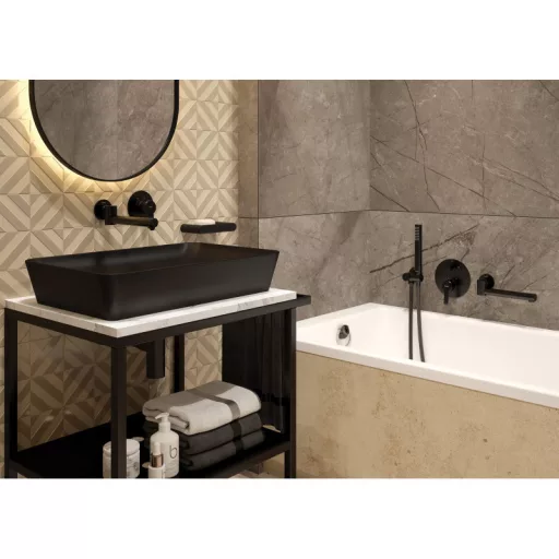 ROUND NERO zuhanyfej