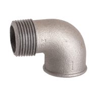 Fekete könyök 90° 1” KB