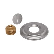   ALBERTONI réz záródugó, krómozott csavaros takarófejjel, takarórózsával, 1/2”