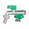 ARCO VITAQ Nano Dual kerti csap, dupla kifolyóval, 15mmx1/2"+3/4", zöld