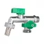 ARCO VITAQ Nano Dual kerti csap, dupla kifolyóval, 15mmx1/2"+3/4", zöld