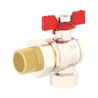   ARCO Sena golyóscsap, sarok, nikkelmentes, T-foganty, hollander, max120°C, PN30, 3/4”KB