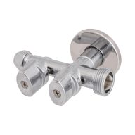   ARCO kombinált sarokcsap, 3/8”x1/2”x3/4” A-80, vízkőmentes