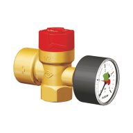   CONCEPT FLAMCO Flopress AG biztonsági szelep, manométerrel, 3bar, 1/2”x1/2”
