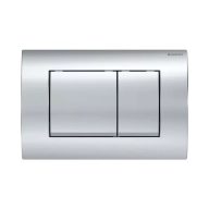   GEBERIT Delta20 nyomólap, Basic WC-tartályhoz, 2 vízmennyiséges, fényes króm