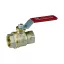 GIACOMINI R910 golyóscsap, piros karral, 185°C-ig, DADO, 3/4”BB