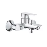   GROHE BauEdge kádtöltő- és zuhanycsaptelep, egykaros, zuhanyszett nélkül, króm