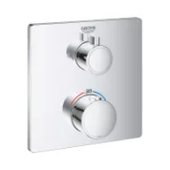   GROHE Grotherm termosztatikus zuhany csaptelep, szögletes, zuhanyváltóval, króm