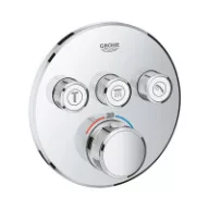   GROHE Grotherm SmartControl termosztatikus csaptelep, 3 fogyasztóhoz, kerek, króm