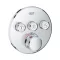 GROHE Grotherm SmartControl termosztatikus csaptelep, 3 fogyasztóhoz, kerek, króm