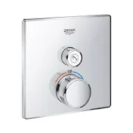  GROHE Grotherm SmartControl látható rész, hőfok szab., szögletes, króm, SmartBoxhoz