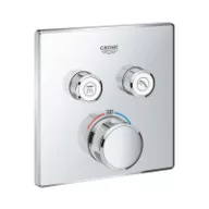   GROHE Grotherm SmartControl látható rész, hőfok szab., szögletes, króm, SmartBoxhoz