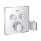 GROHE Grotherm SmartControl termosztatikus vezérlő, négyzet alakú, 2gombos, tartóva