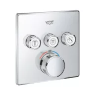   GROHE Grotherm SmartControl látható rész, hőfok szab., szögletes, króm, SmartBoxhoz