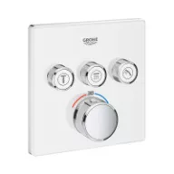   GROHE Grotherm SmartControl látható rész, hőfok szab., szögletes, fehér, SmartBoxhoz
