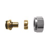   HERZ szorítógyűrűs csatlakozó, műanyag csőhöz, Eurokón., 20x2mm-3/4”