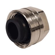   HERZ Design csatlakozó, fémcsőhöz, krómozott, gumitömítéssel, 15mmxM22x1.5