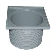 HL 037N.2E rácstartó, inox, D110/90-123x123mm