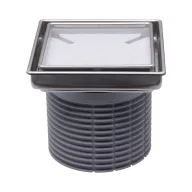   HL 3020 becsempézhető látható rész, D110mm, inox keret, 132x132/112x112mm