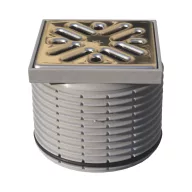   HL 36N rácstartó, 110mm hornyos csővel, 100x100mm műanyag kerettel