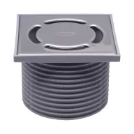   HL 37N rácstartó, 110mm cső/123x123mm műanyag keret, 115x115mm inox rács