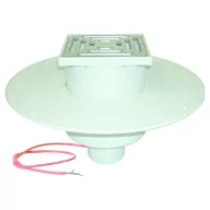   HL 62.1BP/7 lapostető összefolyó, fűtéssel, járható kiv, PVC karima, DN75