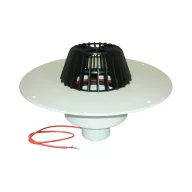   HL 62.1P/1 lapostető összefolyó, függőleges, fűthető, PVC gallérral, 230V, DN110