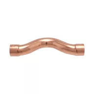 IBP 5085 forrasztható réz kerülő idom, 2 tokos, 22mm