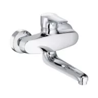   KLUDI Objekta mosogató csaptelep, egykaros, fali, 180mm kinyúlás, króm