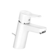   KLUDI Pure&Easy 70 mosdó csaptelep, egykaros, aut.leeresztőszeleppel, fehér/króm