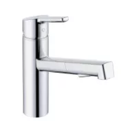   KLUDI M3 mosogató csaptelep, egykaros, álló, kihúzható zuhanyfejjel, króm