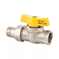 MOFÉM Flexum gázos golyóscsap, nikkelezett, 1”KB