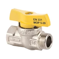 MOFÉM Flexum gázos golyóscsap, nikkelezett, fix, 1/2”KB