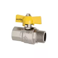   MOFÉM Flexum Evo gázos golyóscsap, nikkelezett, fix, 3/4”KB