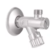   MOFÉM sarokszelep, szűrővel, gyűrű nélkül, matt-króm, 1/2”x3/8”