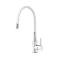   MOFÉM Infinite mosogató csaptelep, egykaros, álló, flexibilis kifolyó, fehér, (Evo X)