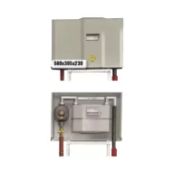   PEO T8 szabályzó és mérőállomás, előkerti, ki: PE32/DN25, összekötővel