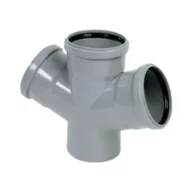   PIPELIFE KAEA PVC 3 ágú lefolyó keresztidom 45°, gumigyűrűs, 110/110/110mm