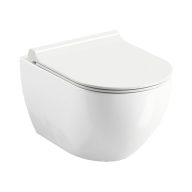   RAVAK Uni Chrome RimOff WC, mélyöblítésű, fali, fehér, 360x510x350mm