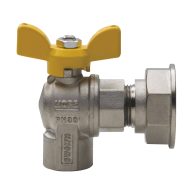   TECNOVIELLE(RB) golyóscsap, sarok, gázra, hollanderrel, 1”x5/4”BB