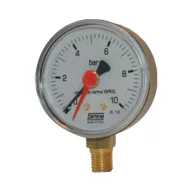SIT manométer alsó csatlakozással 100mm 16bar