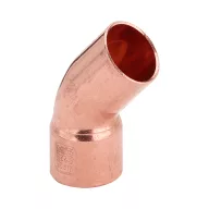 VIEGA 95040 forrasztható réz ív, 45°, 1 tokos, 22mm