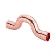 VIEGA 95085 forrasztható réz kerülő idom, 2 tokos, 22mm