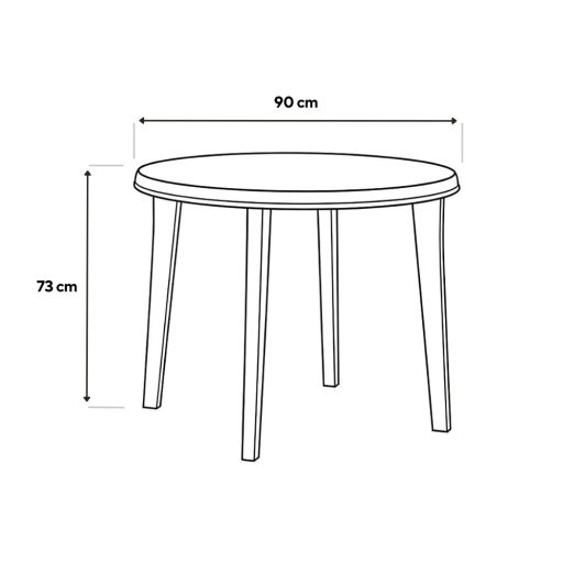 Lisa műanyag kerti asztal
