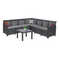 Claire XII 7 személyes sarokgarnitúra orlando asztallal