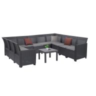 Claire XII 10 személyes sarokgarnitúra orlando asztallal